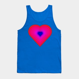 Red, Pink, Purple, and Blue Heart Tank Top